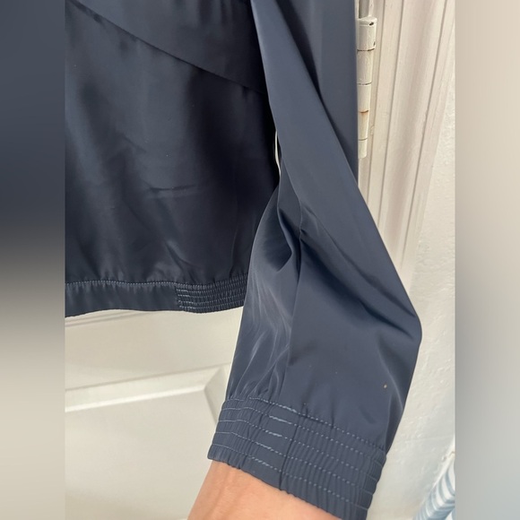 Theory Men’s Scotty Bevan Double Zip Front Jacket Windbreaker Navy Blue Size XL - Picture 6 of 10